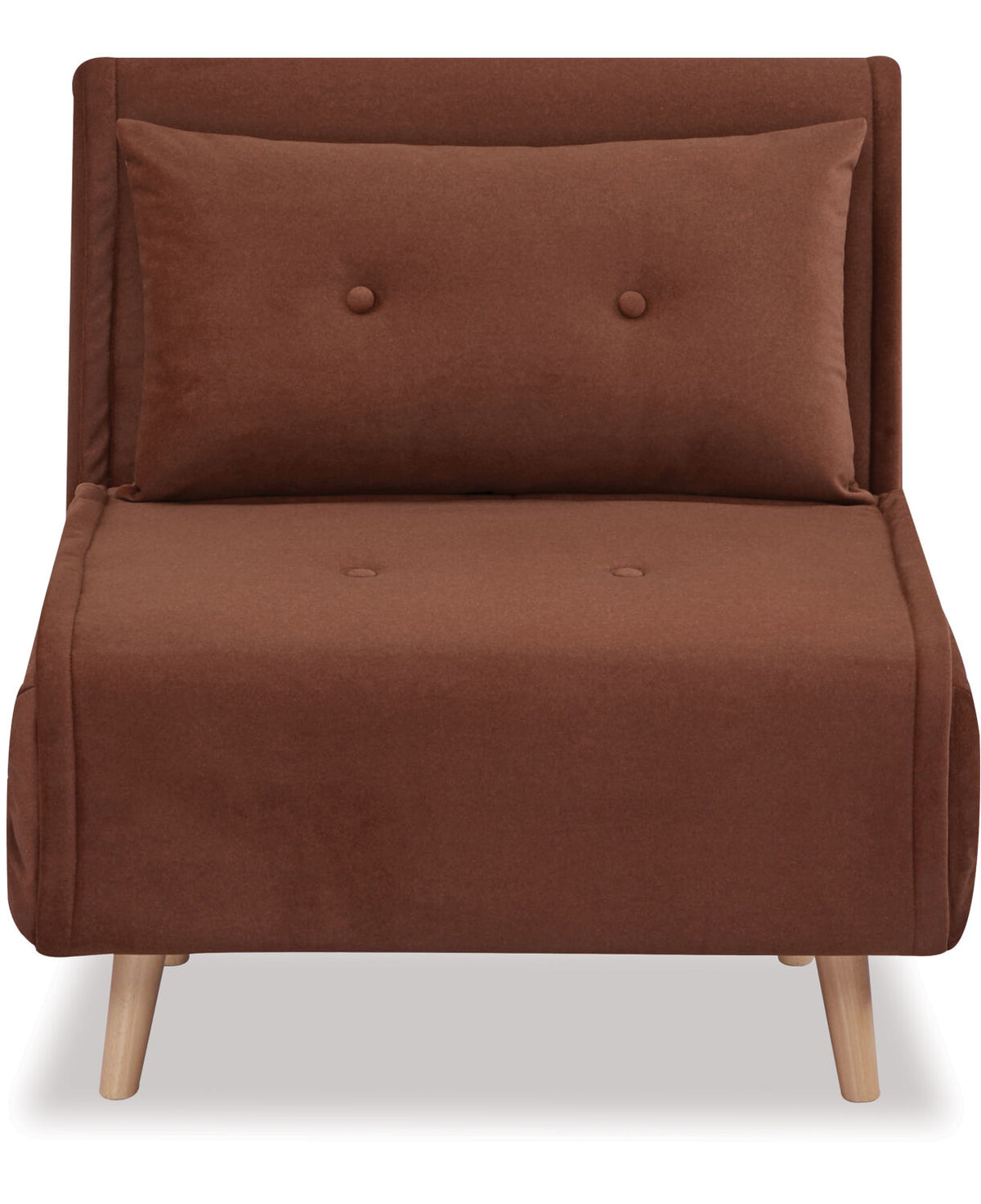 Haru Single Sofa Bed - Mohair Orange