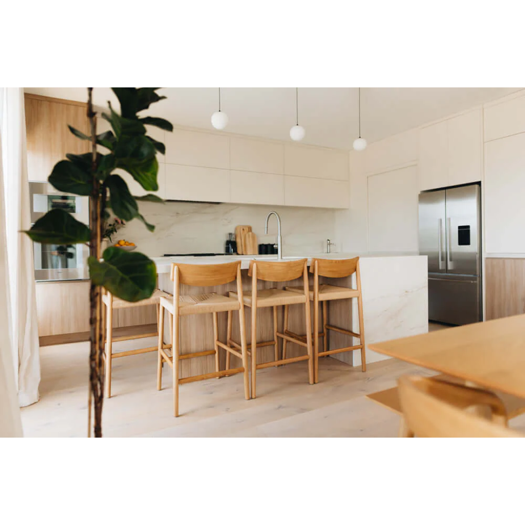 Helga Highback Barstool - Natural-Global Living