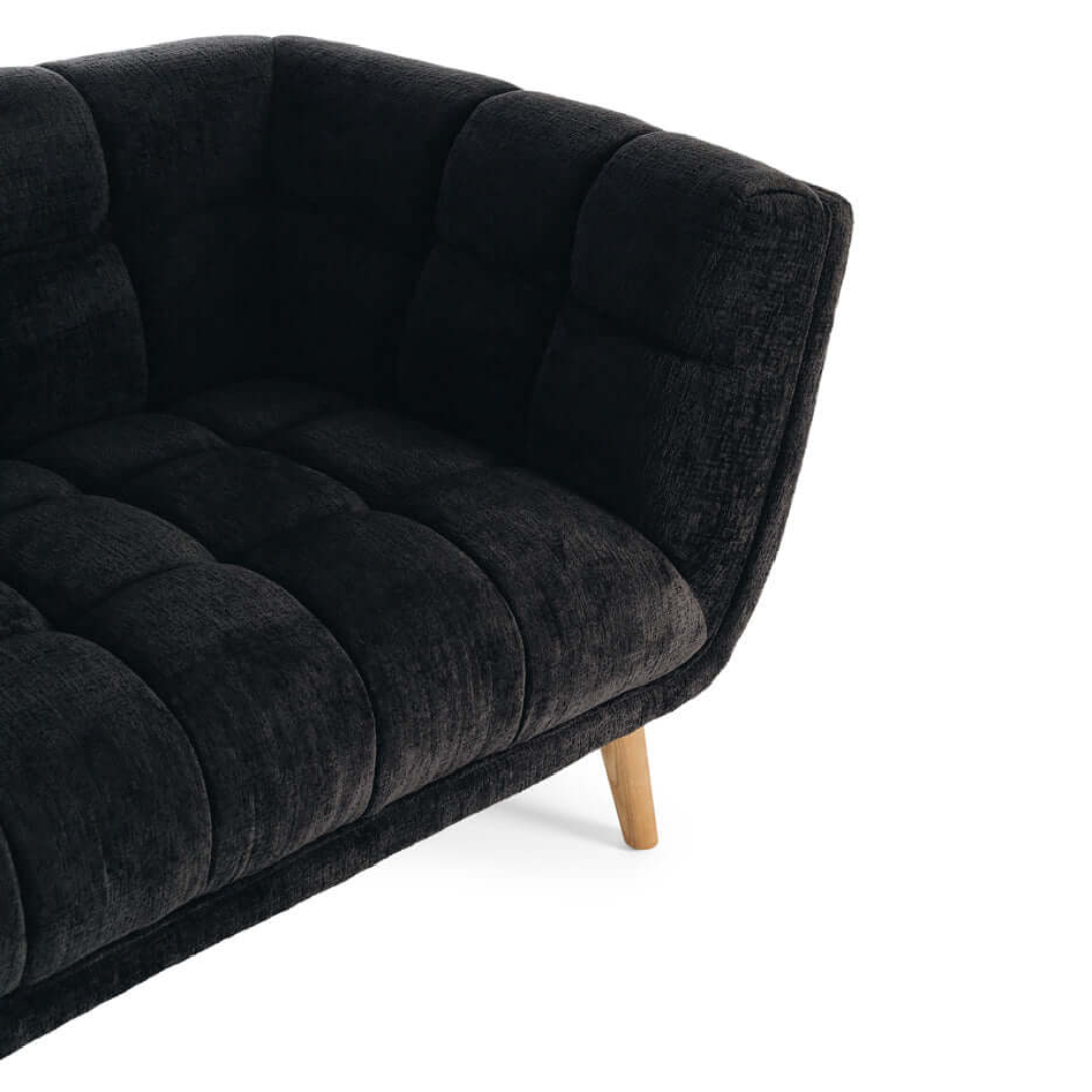 Chester 3 Seater Sofa - Panther Black