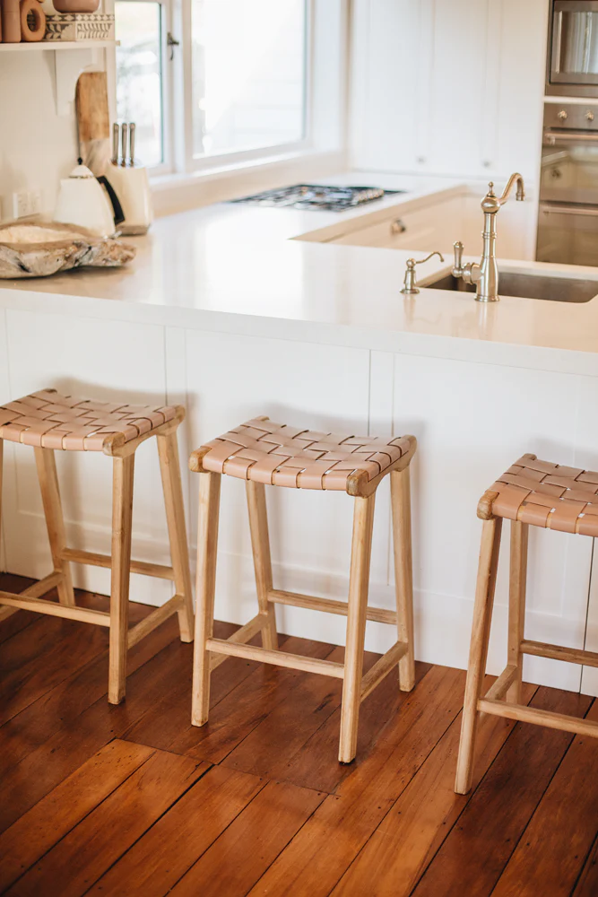 Roma Woven Barstool - Plush Pink-Global Living