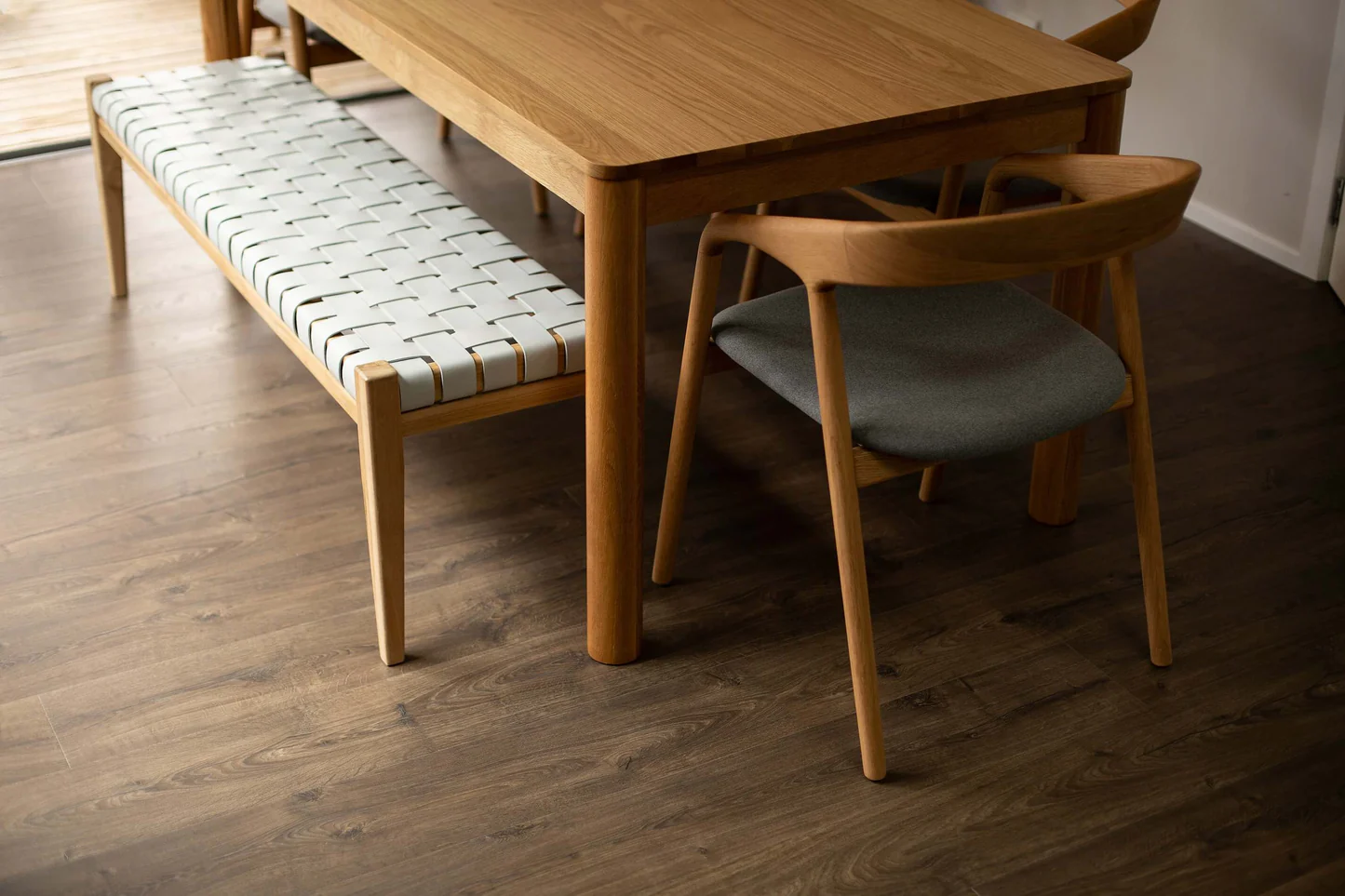 Nora Dining Chair Natural Oak / PU