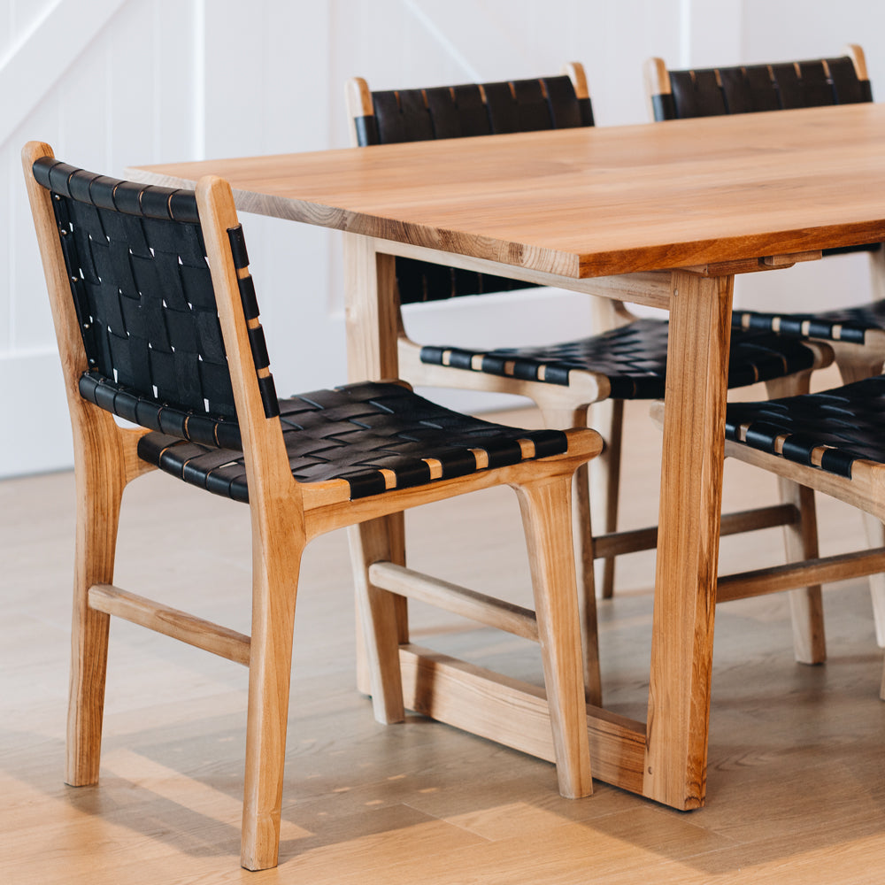 Roma Woven Dining Chair - Black-Global Living