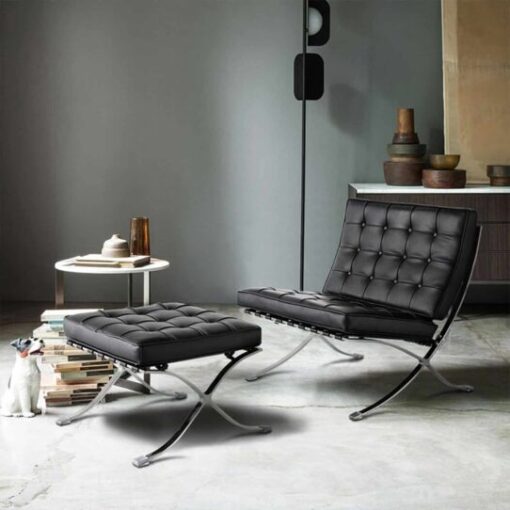 Barcelona Chair and Footstool-Global Living