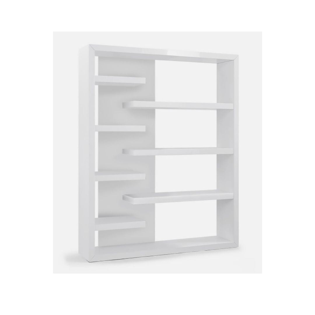 Cammie Display Shelving Unit White 2000-Global Living