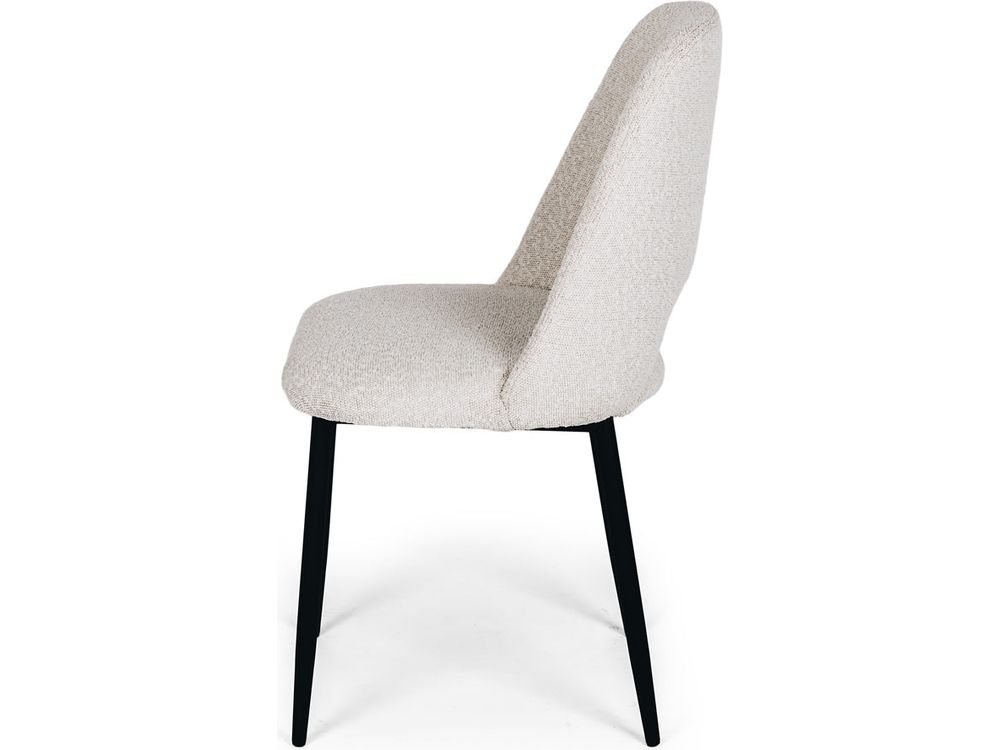 Cindy Dining Chair White Boucle-Global Living