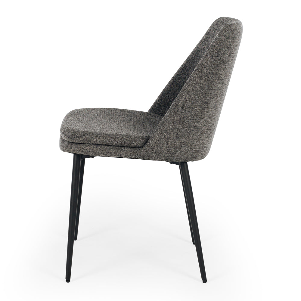 Milli Fabric Dining Chair - Dark Grey-Global Living