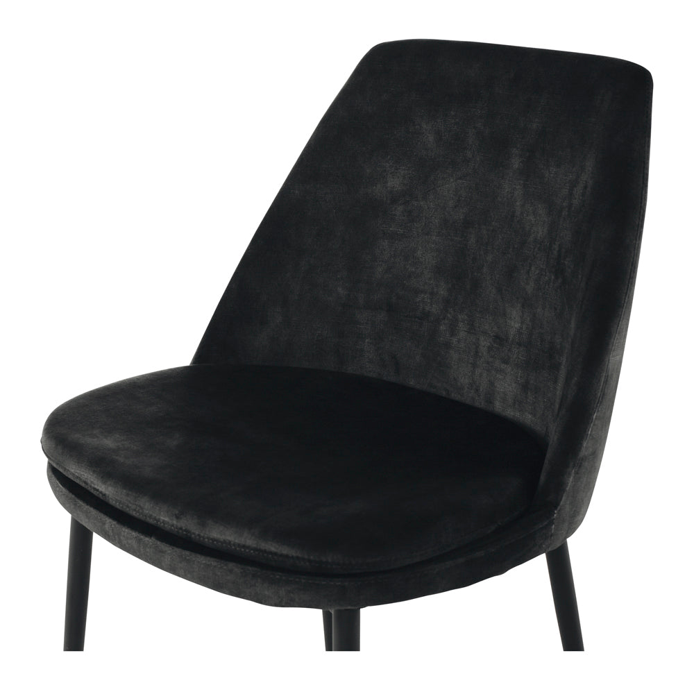 Milli Velvet Dining Chair - Anthracite-Global Living