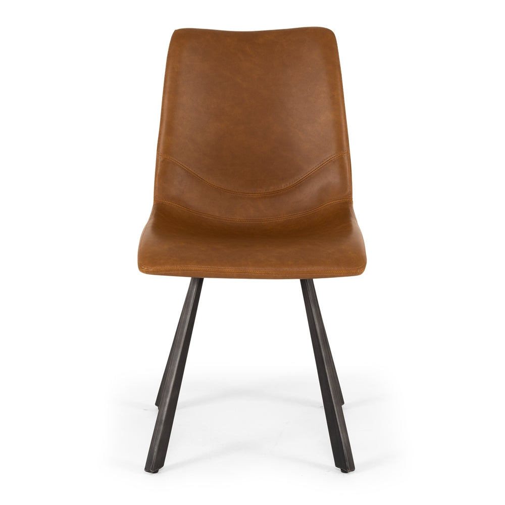 Industrial Dining Chair - Cognac-Global Living