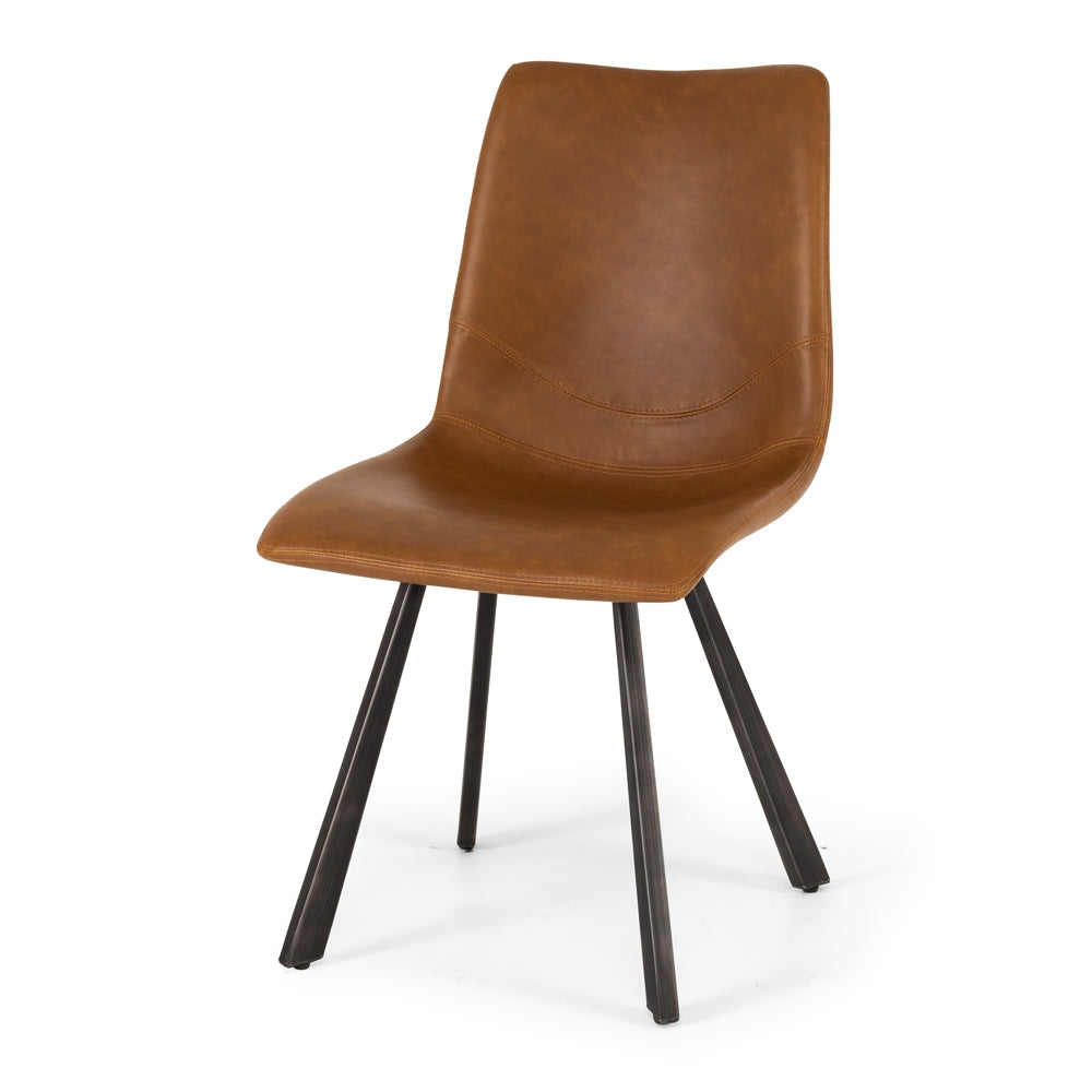 Industrial Dining Chair - Cognac-Global Living