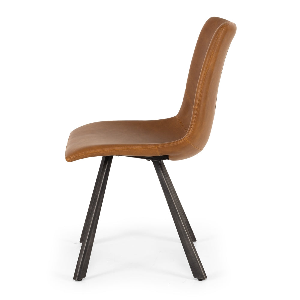 Industrial Dining Chair - Cognac-Global Living