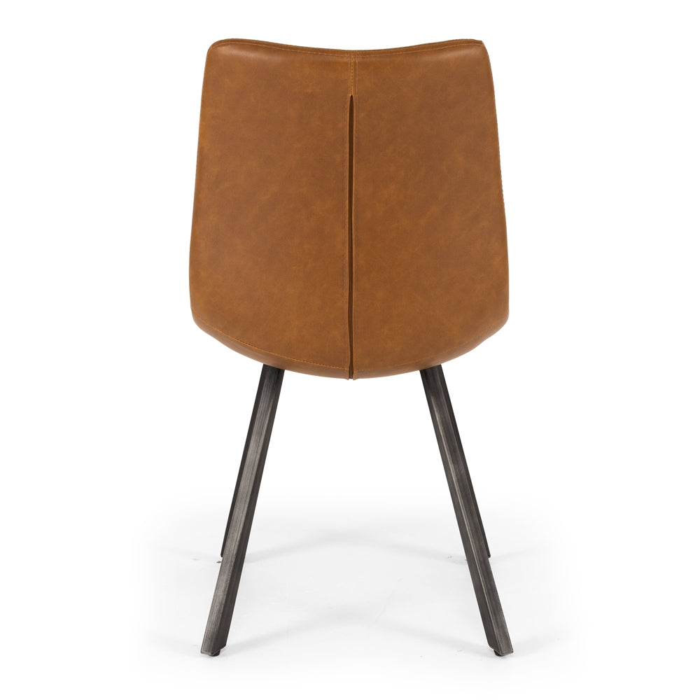 Industrial Dining Chair - Cognac-Global Living