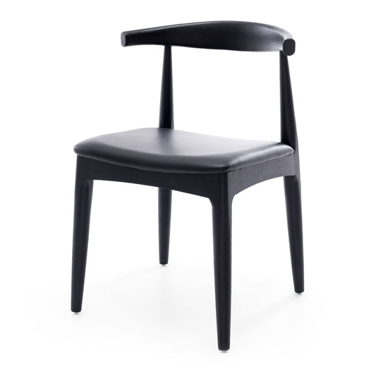 Elbow Dining Chair - Black-Global Living