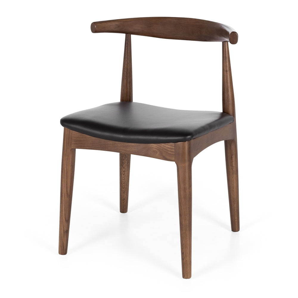 Elbow Dining Chair - Deep Oak-Global Living