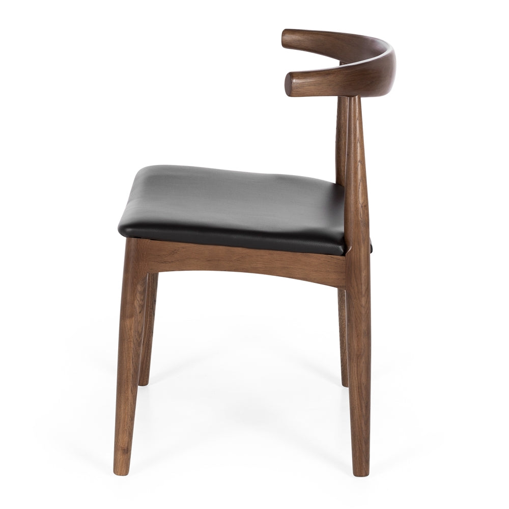 Elbow Dining Chair - Deep Oak-Global Living