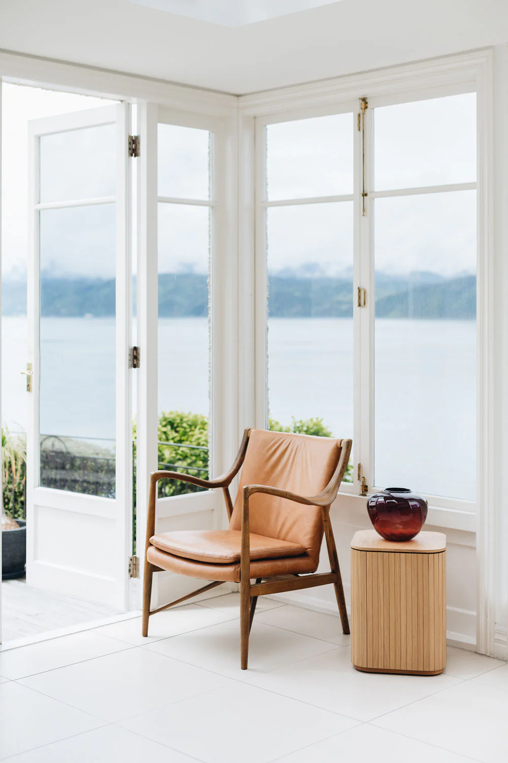 Marcos Lounge Chair Cognac Leather - Global Living