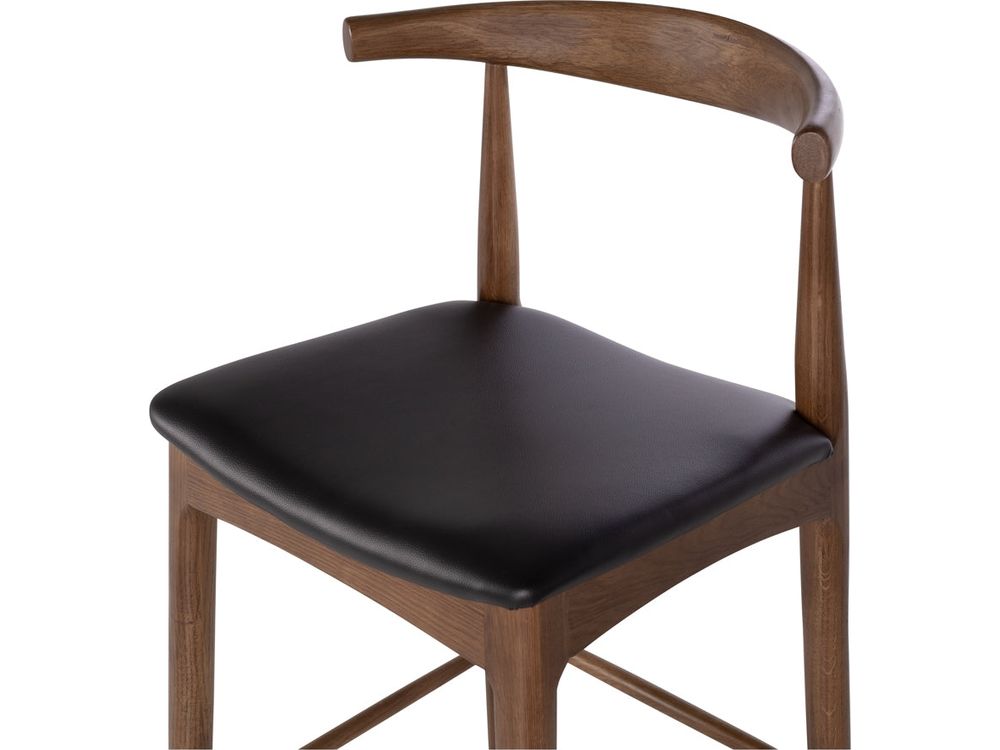 Elbow Barstool - Dark Oak-Global Living