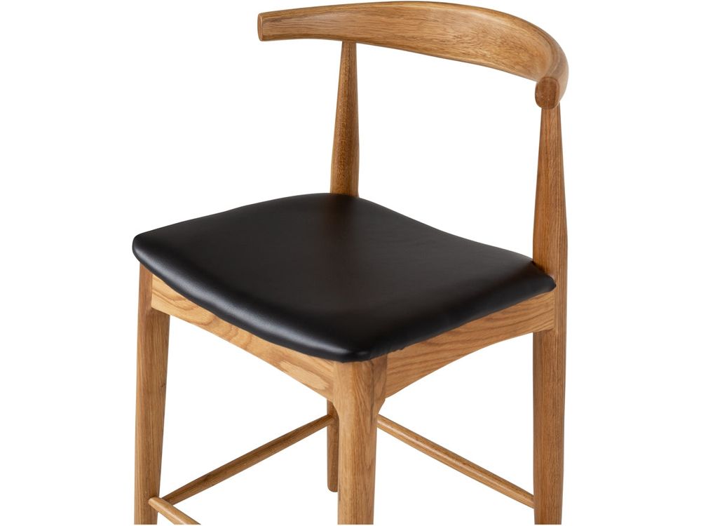 Elbow Barstool - Natural Oak-Global Living