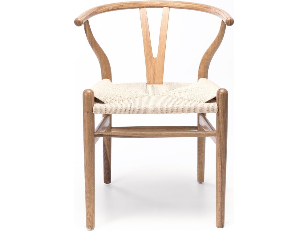 Wishbone Dining Chair - Natural with Natural Seat-Global Living