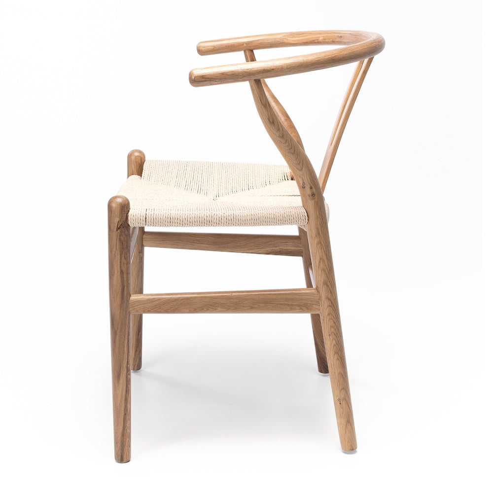Wishbone Dining Chair - Natural with Natural Seat-Global Living
