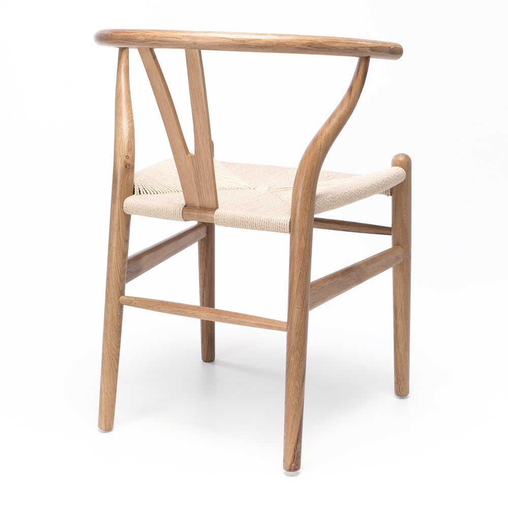 Wishbone Dining Chair - Natural with Natural Seat-Global Living