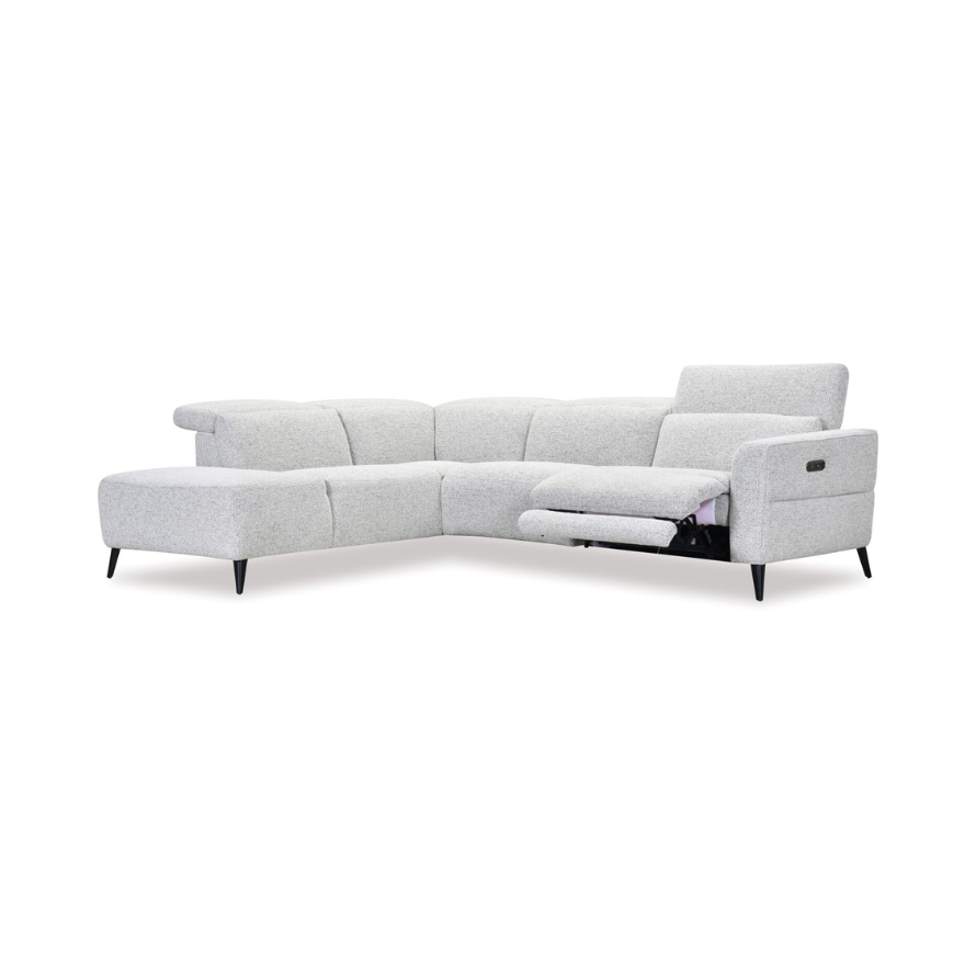 Nina 3 Seater Chaise Recliner - Milan Pepper