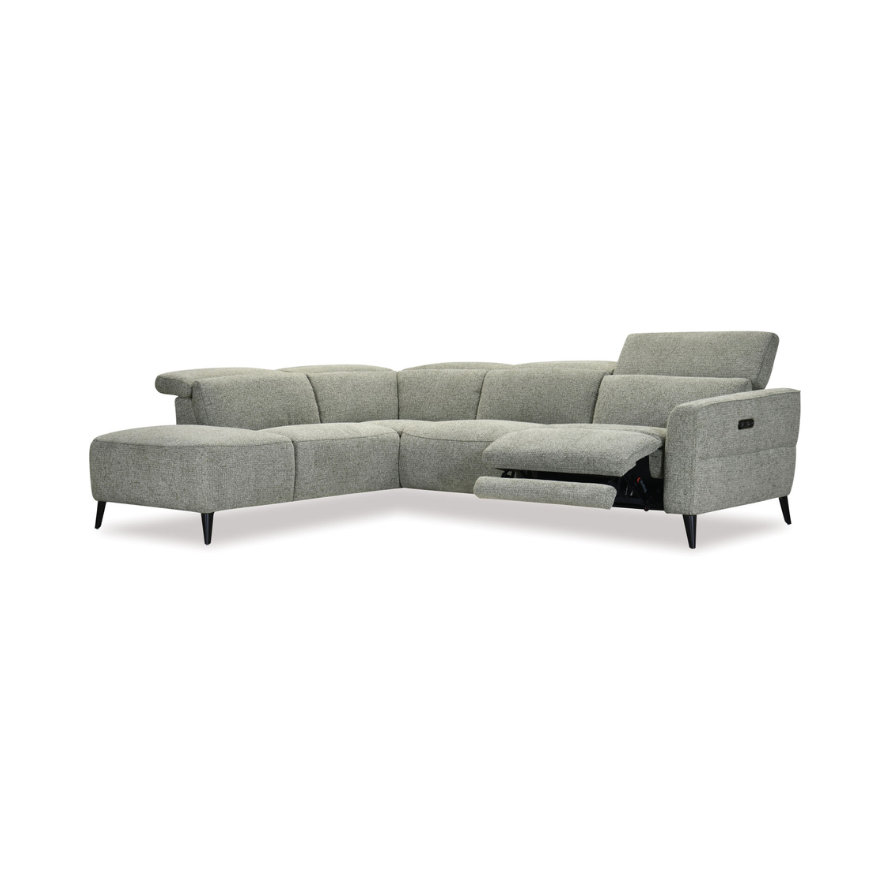 Nina 3 Seater Chaise Recliner Suite - Milan Green