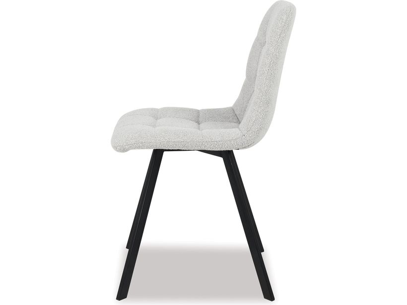 Nova Dining Chair Boucle White-Global Living