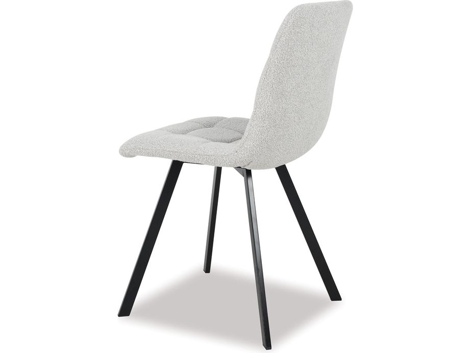 Nova Dining Chair Boucle White-Global Living