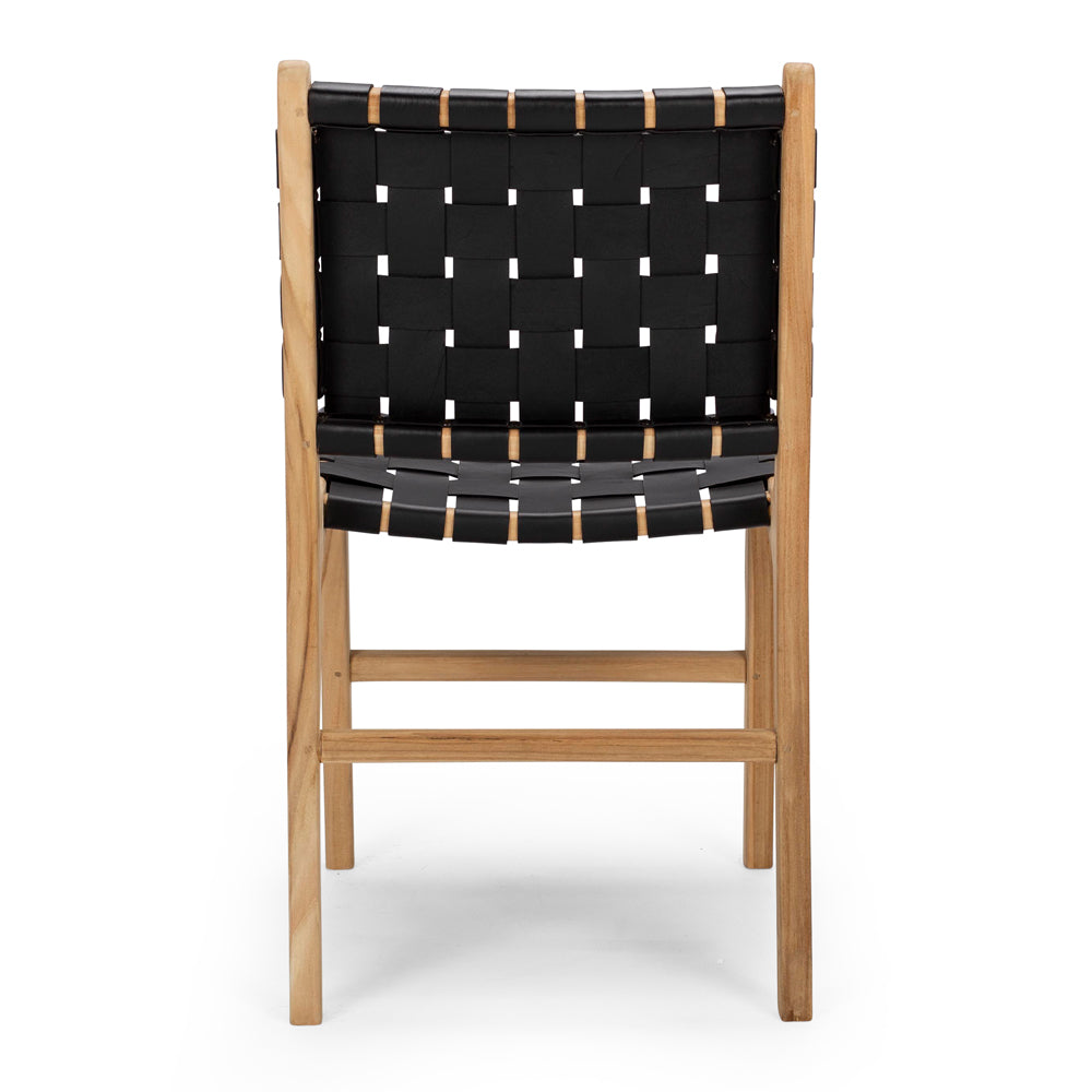 Roma Woven Dining Chair - Black-Global Living