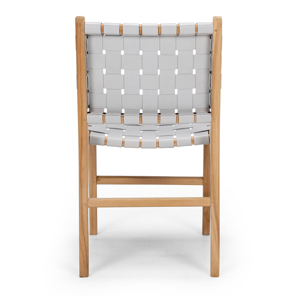 Roma Woven Dining Chair - Duck Egg Grey-Global Living