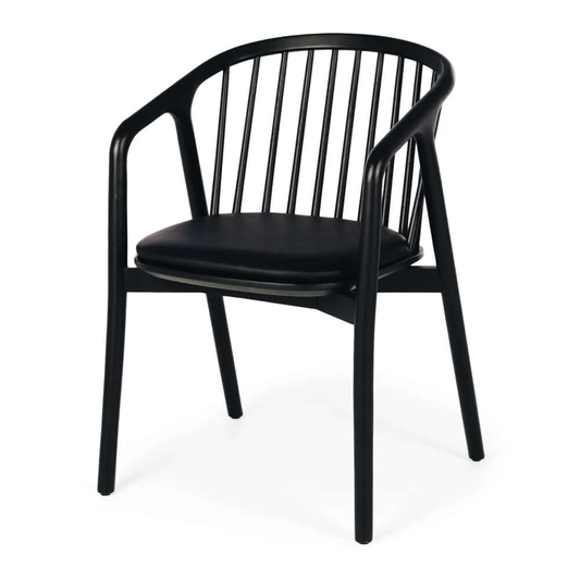 Rocco Dining Chair - Black Oak-Global Living
