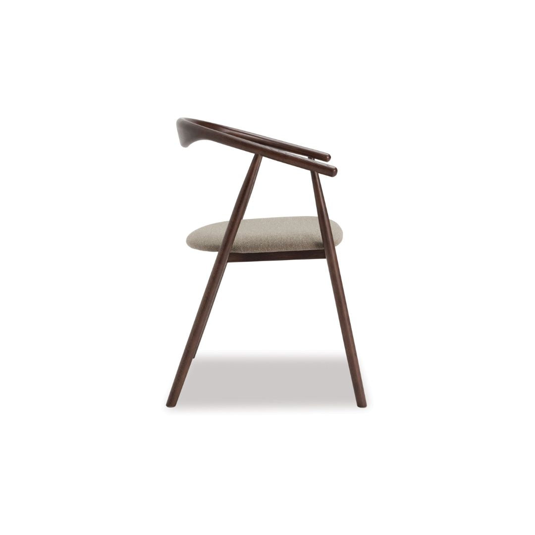Baradine Dining Chair - Smoke Oak-Global Living