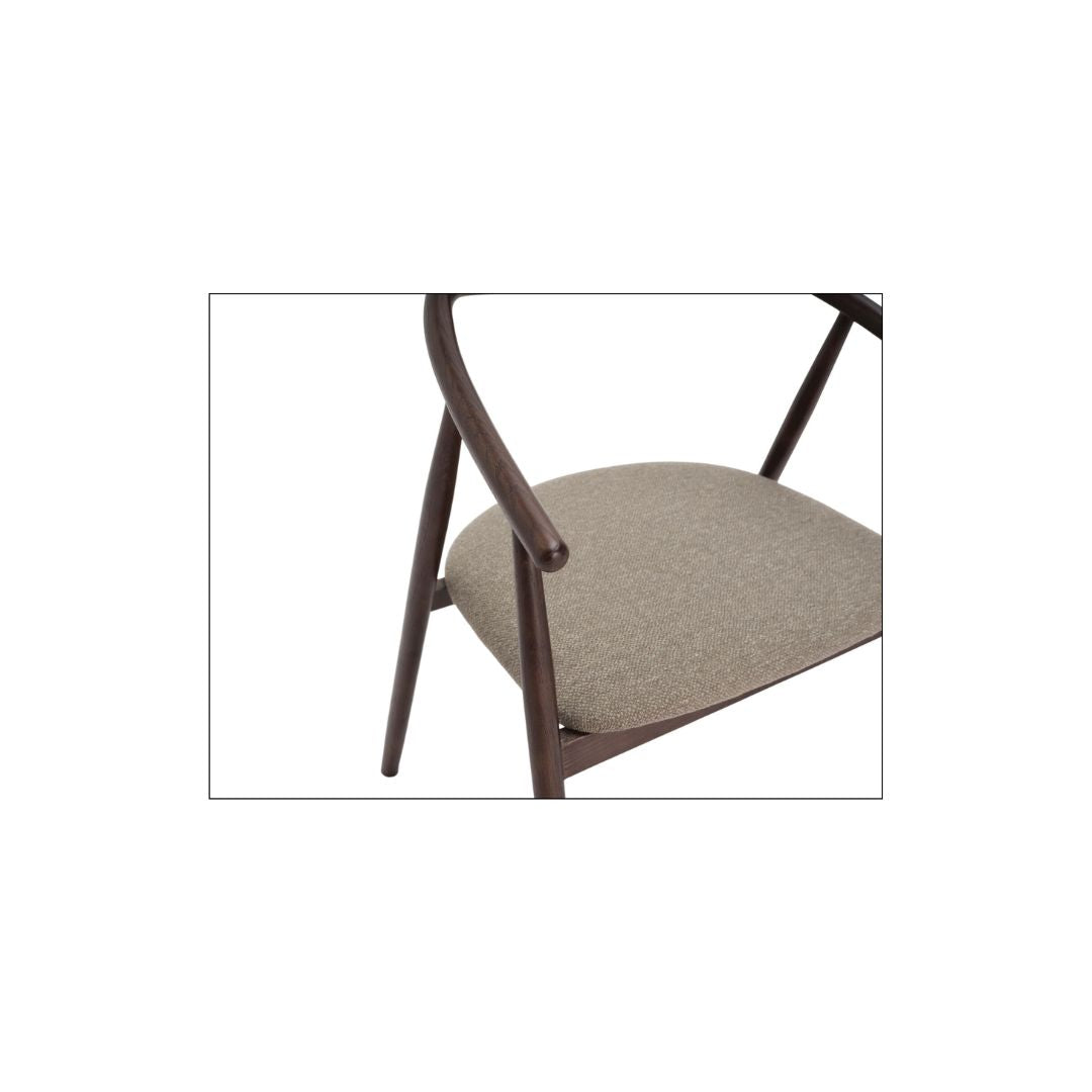 Baradine Dining Chair - Smoke Oak-Global Living