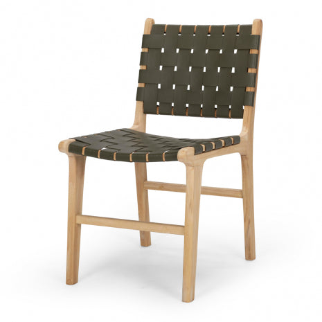 Roma Woven Dining Chair - Olive-Global Living