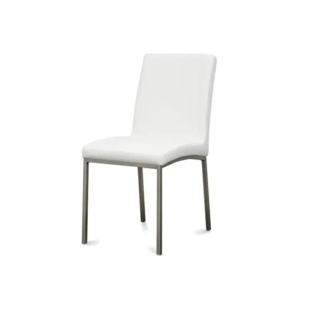 Bristol Dining Chair White PU-Global Living
