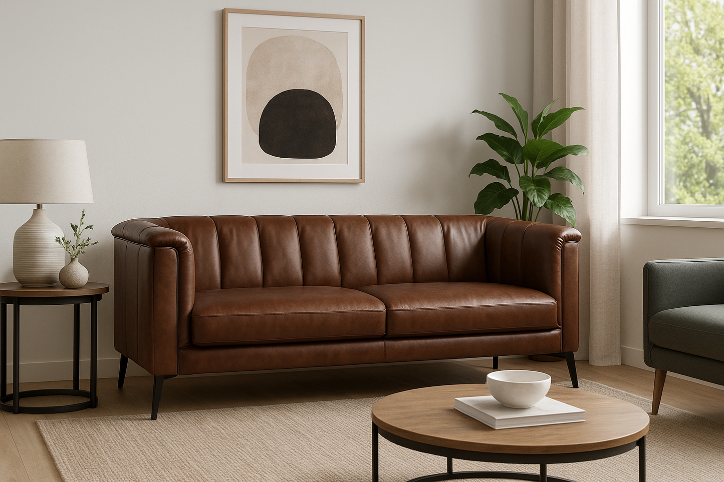 Byron 2 Seater Leather-Global Living
