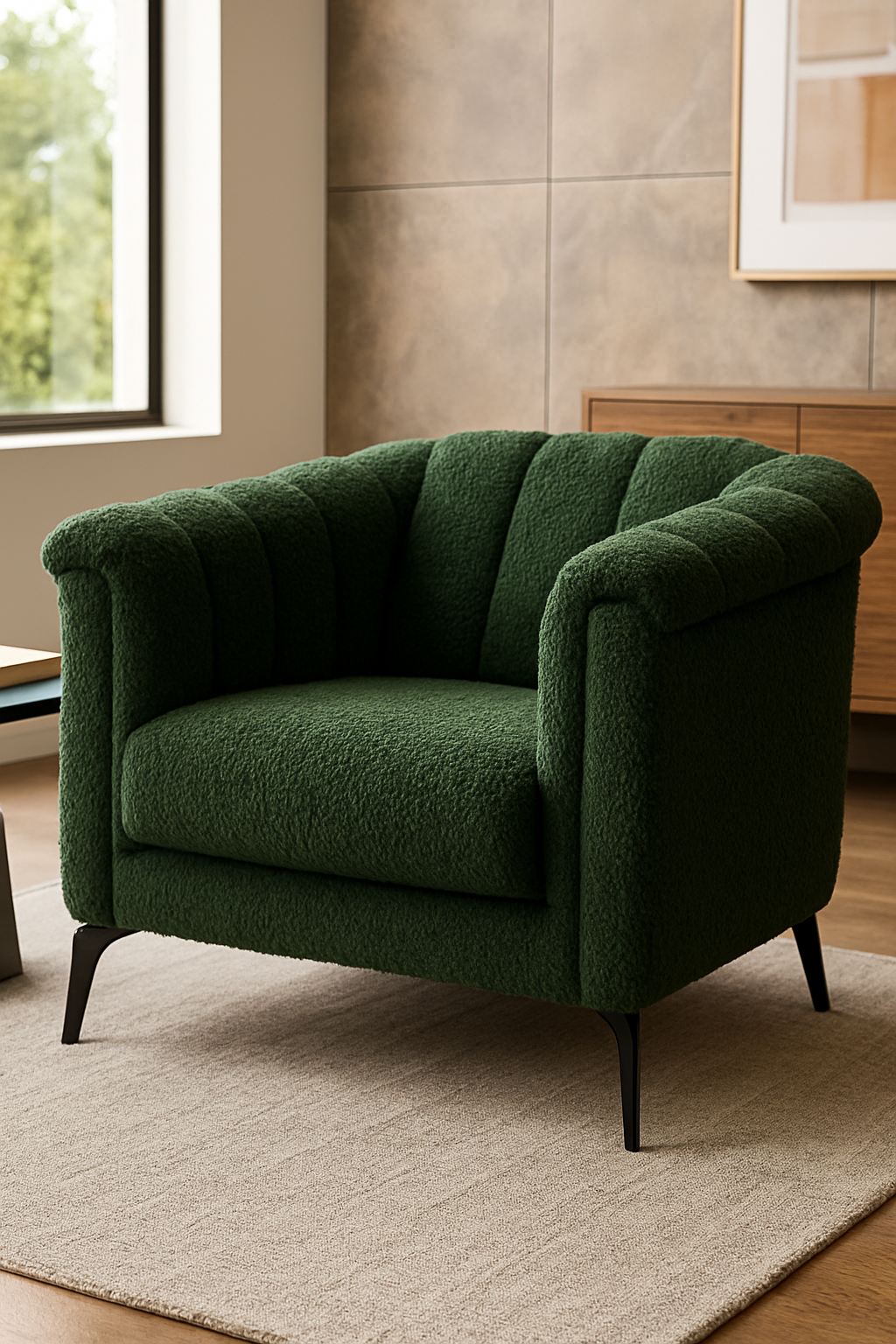 Byron Lounge Chair Navy Velvet