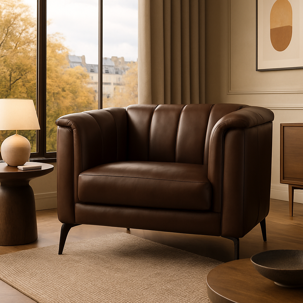 Byron Lounge Chair Leather-Global Living