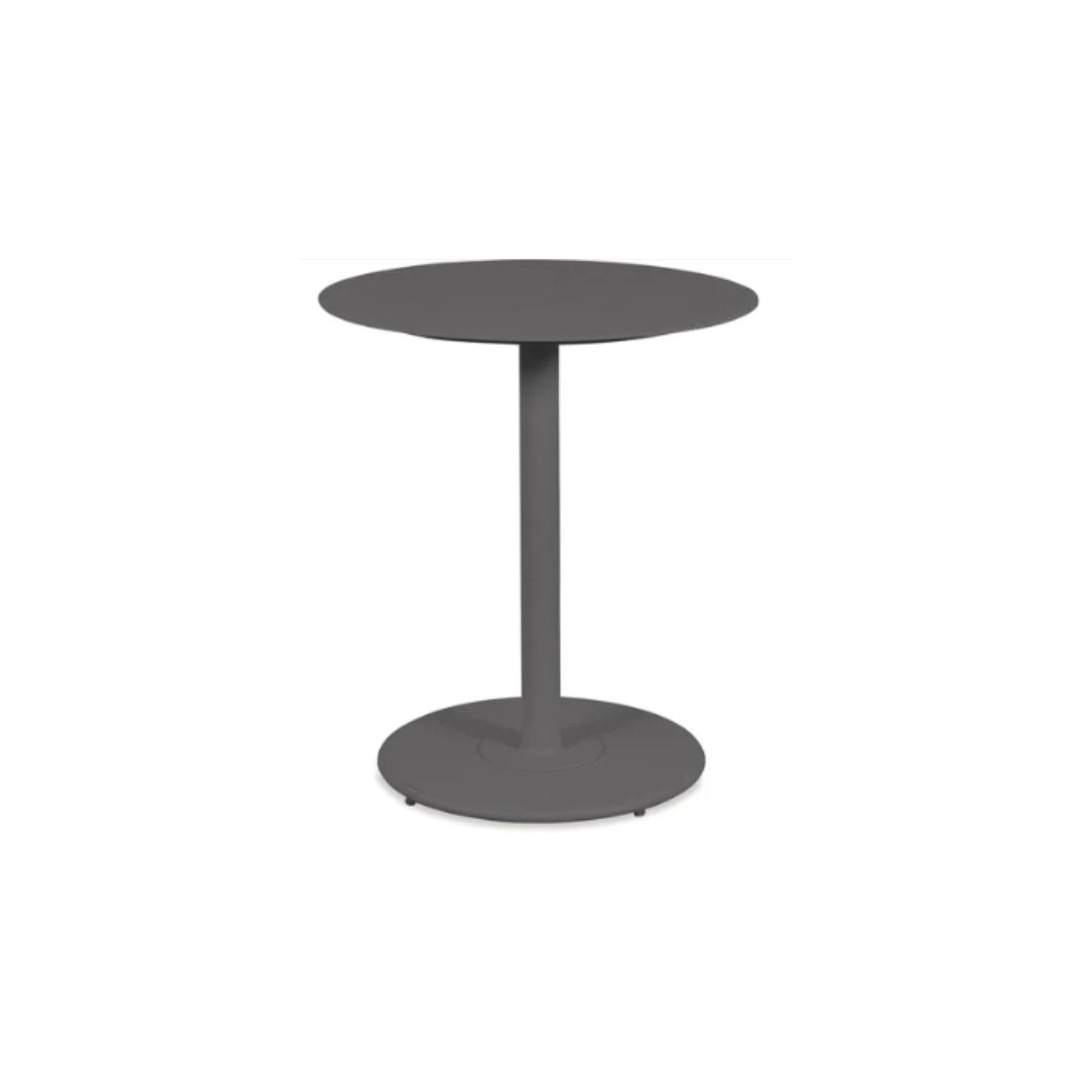 Checker 650 Round Bistro Outdoor Table - Gunmetal Grey-Global Living