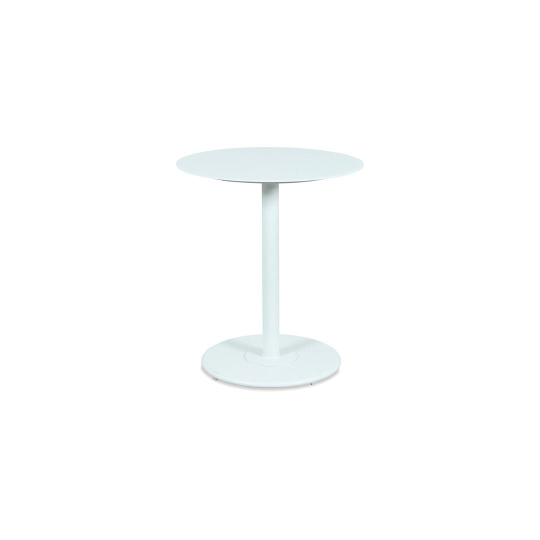 Checker 650 Round Outdoor Bistro Table - White-Global Living