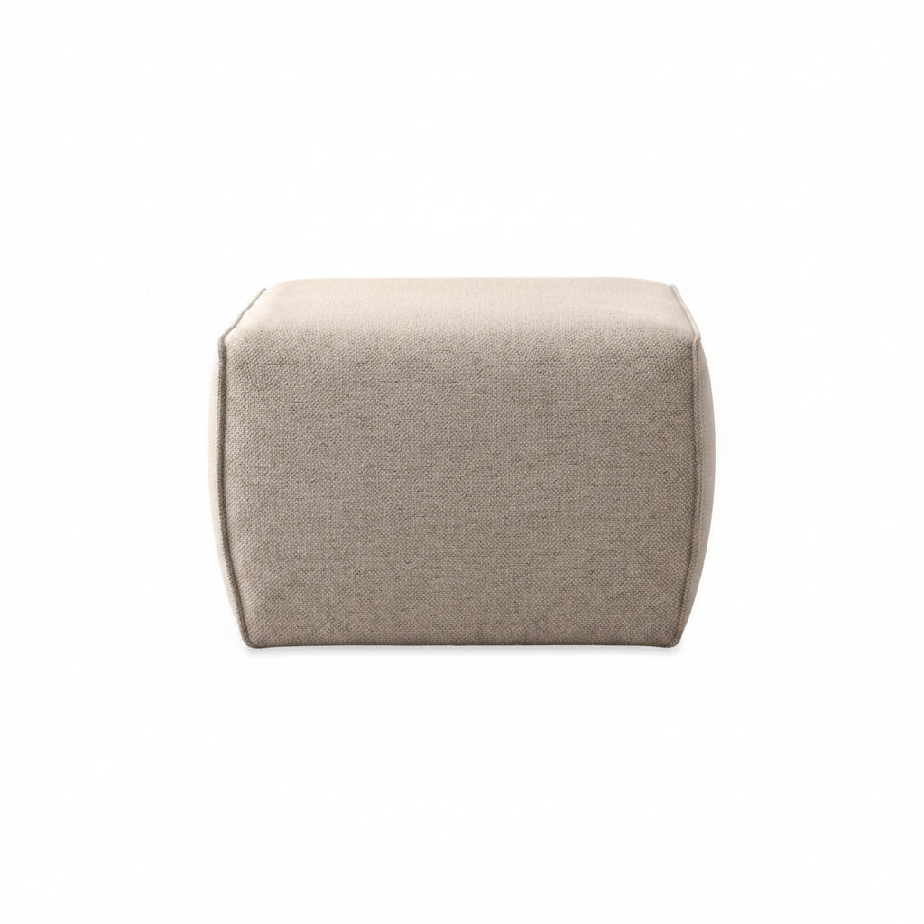Hollis Ottoman Taupe Boucle-Global Living
