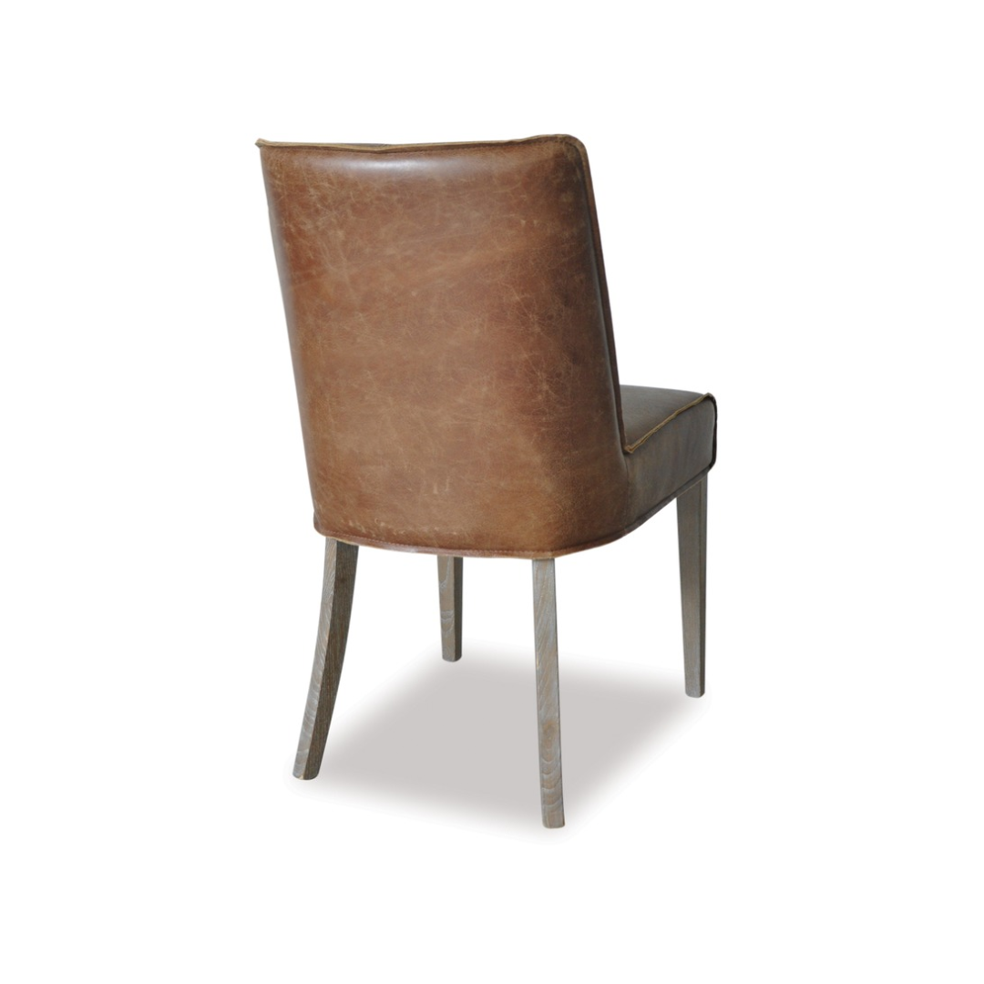 Marcus High Back Leather Dining Chair-Global Living