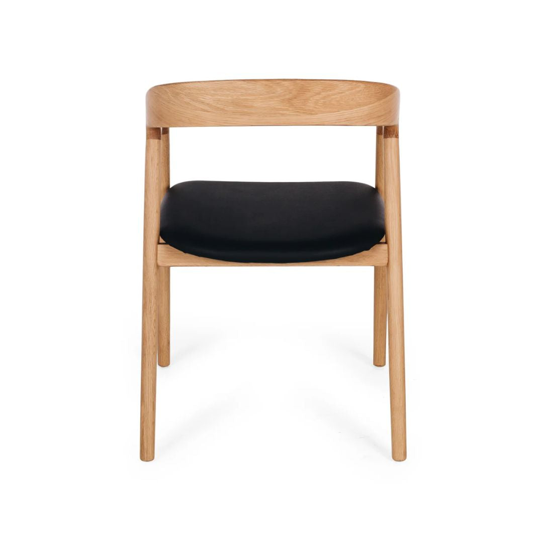 Nora Dining Chair Natural Oak / PU-Global Living