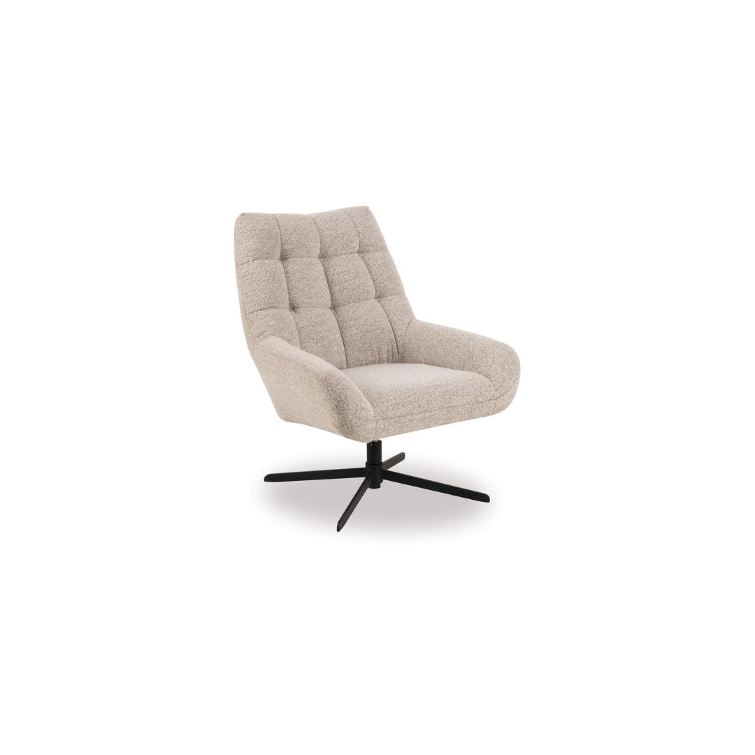 Paris Swivel Arm Chair - Basel Beige-Global Living