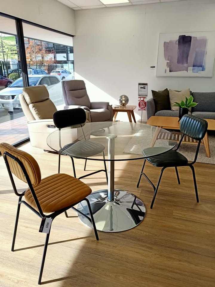 Paige Round Glass Dining Table