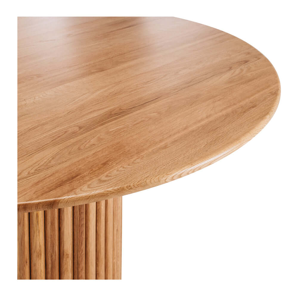 Pedestal Round Dining Table - Natural