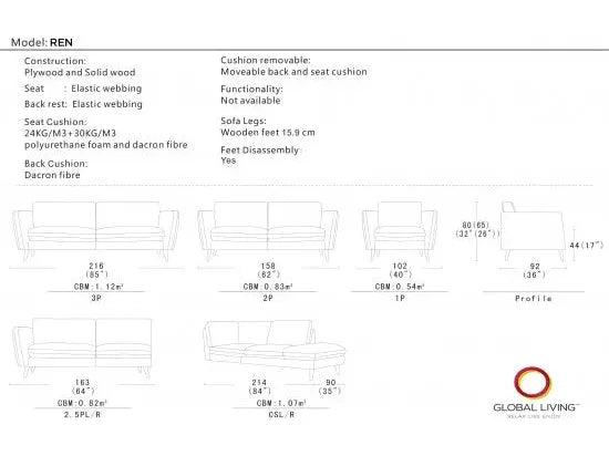 Renwick 3 Seater-Global Living