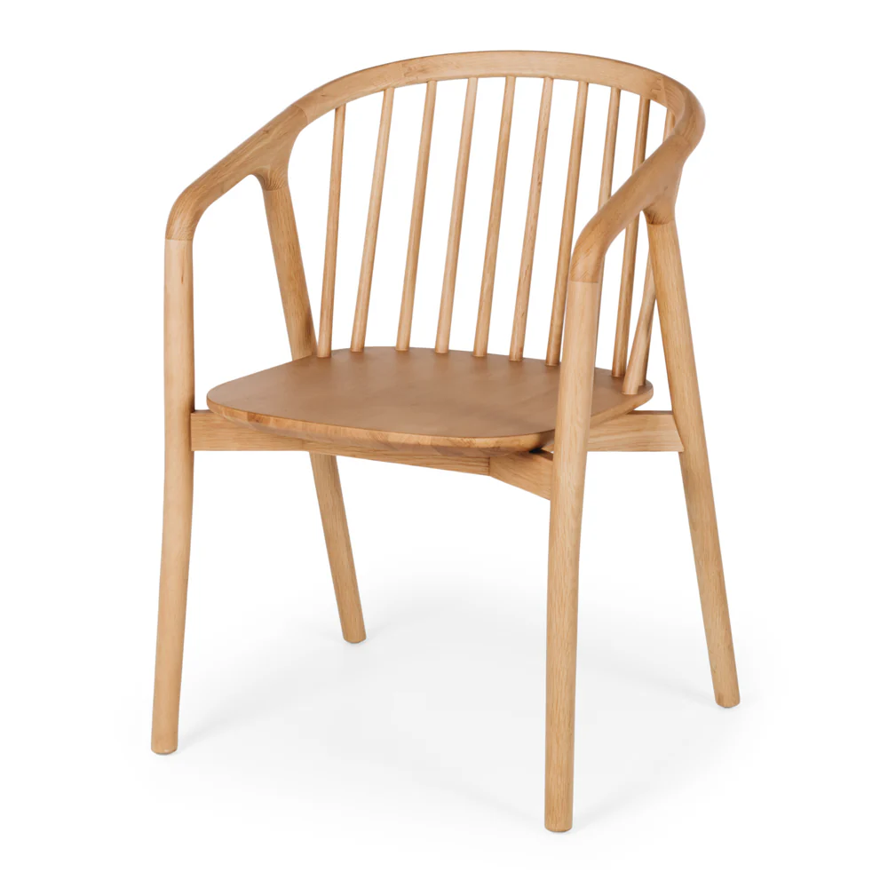 Rocco Dining Chair - Natural Oak-Global Living