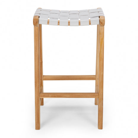 Roma Woven Barstool - Duck Egg-Global Living