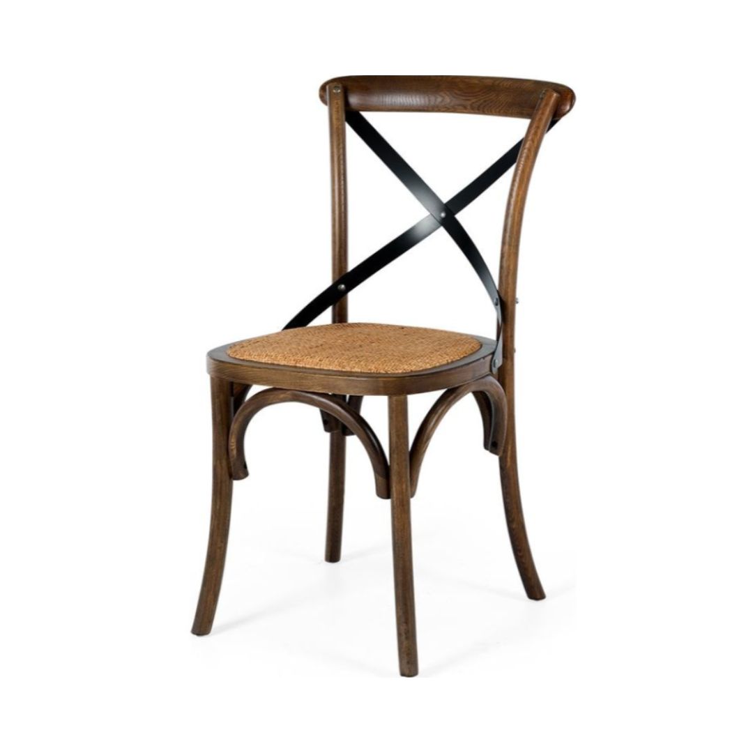 Cross Aged Chair Deep Oak-Global Living